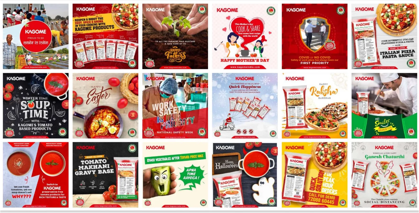 Kagome India social media creatives