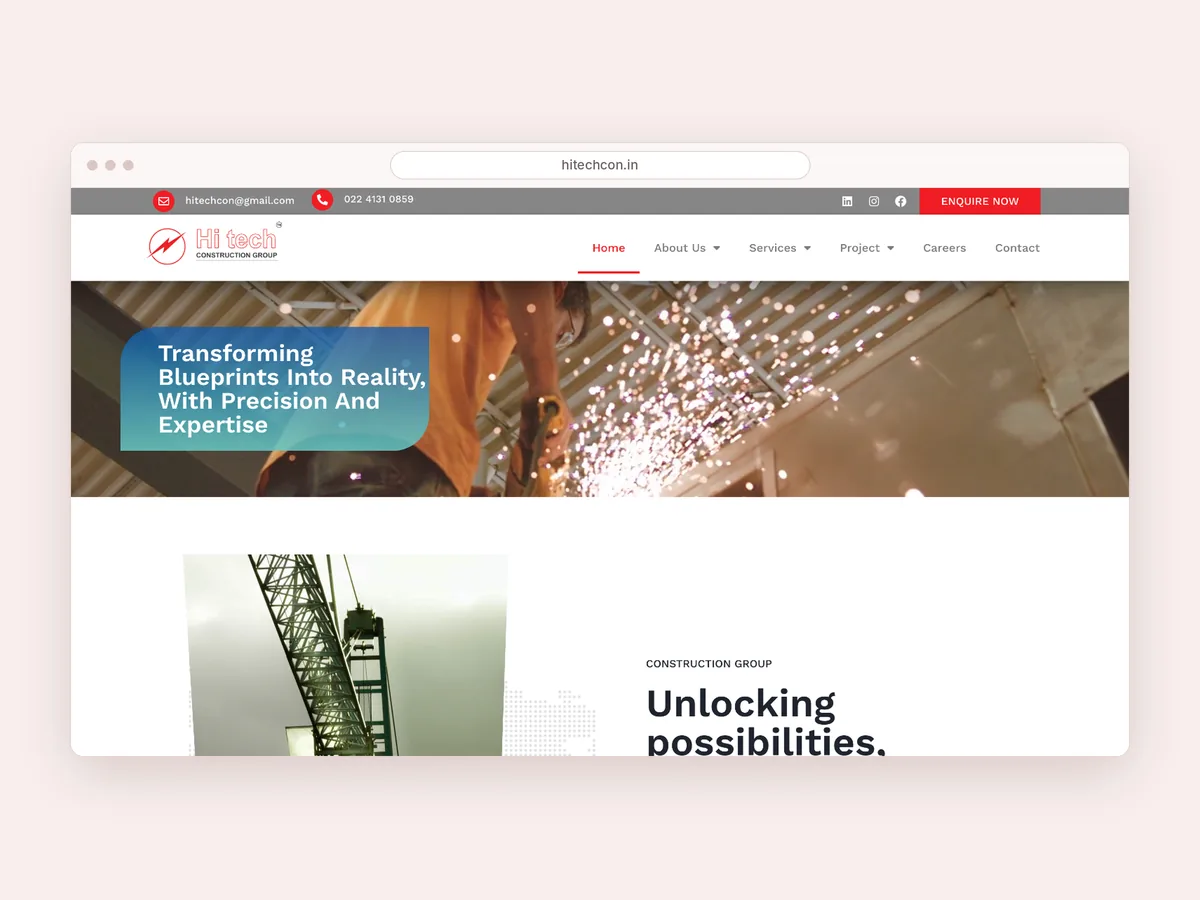 Hitech Construction Group website