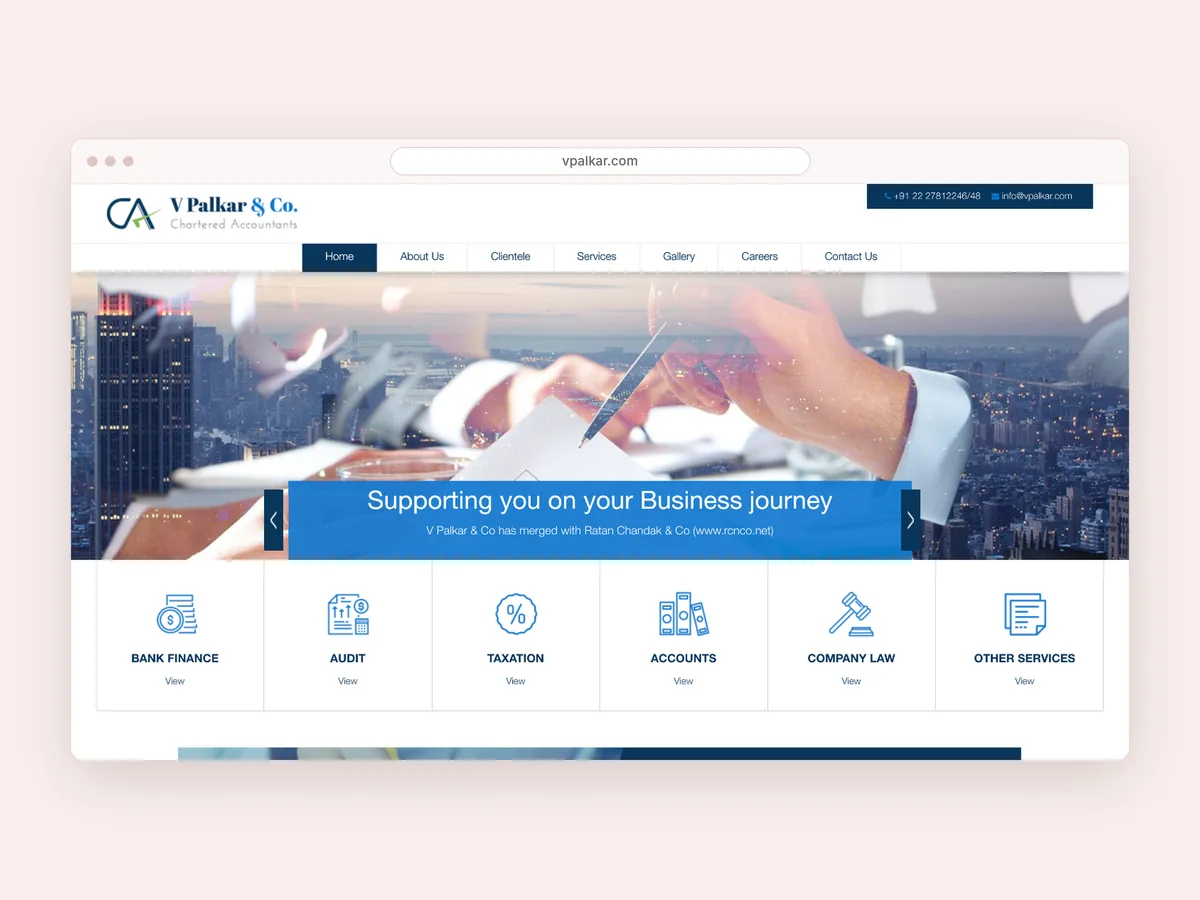 V Palkar and Co. website